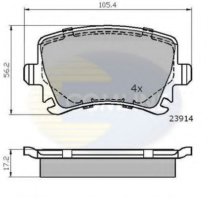 Set placute frana,frana disc SKODA OCTAVIA II (1Z3) (2004 - 2013) COMLINE CBP01284