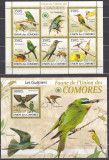 Cumpara ieftin DB Fauna Comore Pasari Mancatoare de Albine MS + SS MNH, Nestampilat