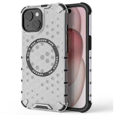 Techsuit - HoneyComb Shield MagSafe - iPhone 15 - White foto