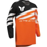 Tricou copii cross/atv Thor Launchmode Shockie negru/portocaliu fluorescent/alb marime Y2XS