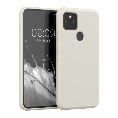 Husa kwmobile pentru Google Pixel 5, Silicon, Alb, 53778.02 foto