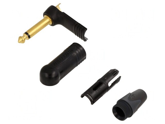 Mufă Jack 6,3mm Mono 90&deg; pe Cablu