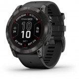 Ceas Fenix 7x Pro Sapphire Solar Titan DLC Carbon Gray/Black, Garmin