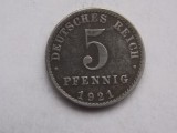 5 PFENNIG 1921 A GERMANIA
