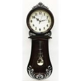 Cumpara ieftin Ceas de Perete cu Pendula Maro 71.5cm, Mecanism Quartz, Stil Clasic, Cadran Crem cu Cifre Arabe