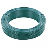 VidaXL Fir tensionare pentru gard 250 m 0,9/1,4 mm verde &icirc;nchis, oțel