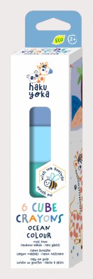 Set de 6 creioane cerate in forma de cub, Haku Yoka - culori ocean foto