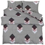 Cumpara ieftin Set cu husa de pilota, gri, 155x220 cm, bumbac