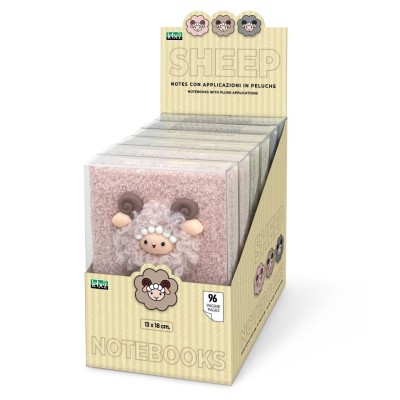 Notebook Oite/Sheep 3D, cu cutie, 96 de pagini, 13 x 18 cm (6 buc/display) foto