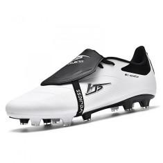 Ghete de fotbal MBrands 8.7 cu crampoane din plastic FG, alb 36