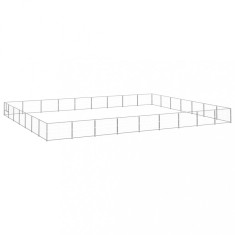 vidaXL Padoc pentru c&acirc;ini, argintiu, 63 m&sup2;, oțel 3082185