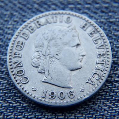 1p - 20 Rappen 1906 Elvetia foto