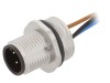 Conector M12 tata IP67 4 pini IFM ELECTRONIC, filet PG9, cablu 0.5m, PVC