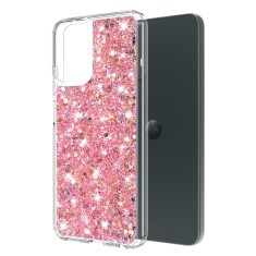 Husa cu sclipici Motorola Moto G34 Techsuit Sparkly Glitter, roz foto