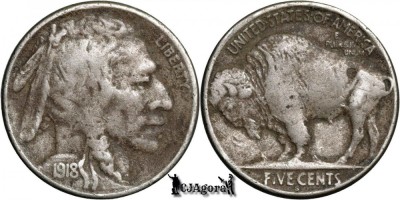 1918 S 5 Cents - Statele Unite ale Americii foto