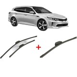 Cumpara ieftin Set 3 stergatoare KIA OPTIMA Sportswagon (JF) din 2016 - 2019, pentru parbriz si luneta fata si spate auto, Bosch Aerotwin, din cauciuc siliconat rezi