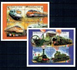 Niger 1997 - Locomotive, trenuri, cai ferate, blocuri neuzate