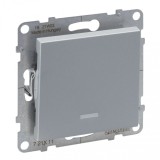 Intrerupator simplu cu led Legrand Suno aluminiu 721311