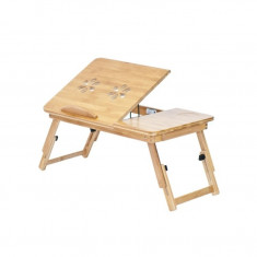 Masa din lemn pliabila si unghi reglabil pentru laptop de 17" 34cm x 54cm