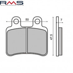 Set placute frana - Derbi Boulevard 125-200cc - Italjet Jupiter 125-150cc - Peugeot Jet Force - Satelis - Yamaha DT - XT 50-125cc (RMS)