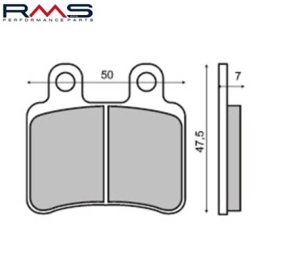 Set placute frana - Derbi Boulevard 125-200cc - Italjet Jupiter 125-150cc - Peugeot Jet Force - Satelis - Yamaha DT - XT 50-125cc (RMS) foto