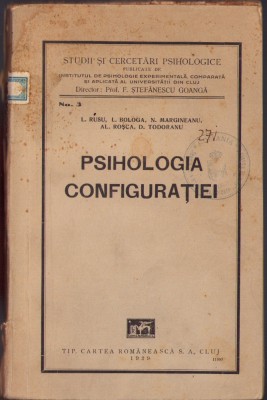 HST C1884 Psihologia configurației 1929 foto