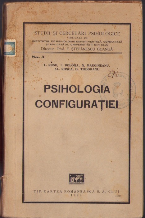 HST C1884 Psihologia configurației 1929