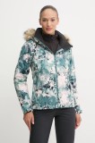 Roxy geaca Jet Ski culoarea verde, ERJTJ03481