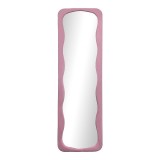 Cumpara ieftin Oglinda de podea din catifea Lezour , nuanta mar putred, Modern, Catifea, 50x5x170 cm