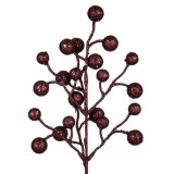 Ramura Decorativa Craciun Maro cu Glitter, 43cm, Ornament Festiv Elegant