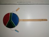 INSTRUMENT MUZICAL HANDMADE - TOBA / TOBITA DIN LEMN SI PIELE