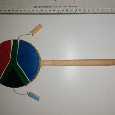 INSTRUMENT MUZICAL HANDMADE - TOBA / TOBITA DIN LEMN SI PIELE