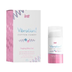 Gel Unisex cu Efect Vibrant, Pulsatie, Incalzire Intt - Vibration, Aroma Vata de Zahar, 15ml foto