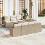 VidaXL Set de canapele pentru grădină 8 pcs Bej, crem 55 x 55 x 37 cm