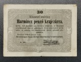 Ungaria / Romania - 30 Pengo Kraiczar 1849 scrisa in chirilica / romana veche