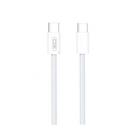 Cablu Date si Incarcare USB-C - USB-C XO Design NB-Q260B, 60W, 1.5m, Alb foto
