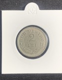 Moneda 2 Lei 1924, Cupru-Nichel, KM#47, Stare Buna - Numismatica Romania