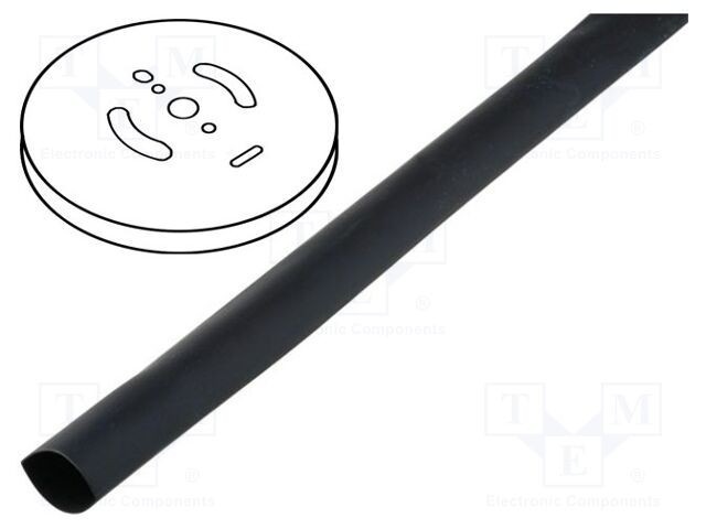Manșon termocontractabil 2:1 25,4mm negru CYG/KTG - rolă