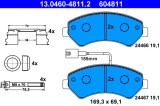 ATE 13.0460-4811.2 set placute frana,frana disc