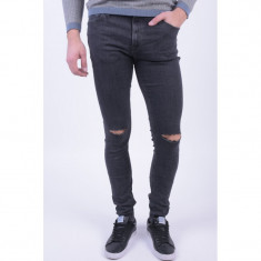 Blugi Taiati Jack&amp;amp;Jones Liam Original Am 700 Gri Inchis foto