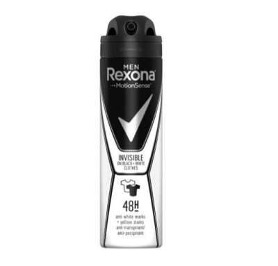 Deodorant antiperspirant spray Rexona Invisible Black&amp;amp;White, Barbati, 150 ml foto