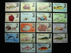 MAURITIUS 1969 SERIE FAUNA MARINA foto