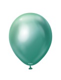 Set 10 baloane chrome VERDE 30 cm