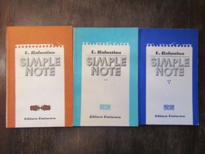 SIMPLE NOTE -L.KALUSTIAN , 3 VOLUME foto