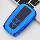 Husa Tpu Compatibila cu Cheie TOYOTA CHR PRIUS CAMRY COROLLA 2 BUTOANE ALBASTRA