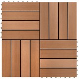 Cumpara ieftin Plăci WPC 30 x 30 cm 11 buc, Maro