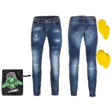 Cumpara ieftin Pantaloni Moto Barbati Jeans W-TEC Feeldy Albastru, XXL