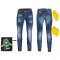 Pantaloni Moto Barbati Jeans W-TEC Feeldy Albastru, XXL