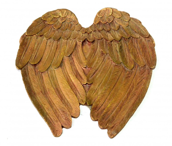 Lot de doua perechi aripi aurite din ceramica sau rasina dura