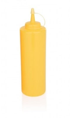 Flacon pt sosuri galben PE, 700 ml foto